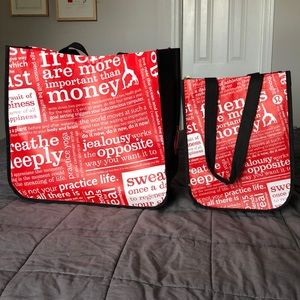 Large and Small Lululemon Reusable Tote Bag